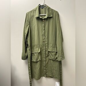 Lily Morgan Women’s Long Green‎ Button Up Maxi Dress